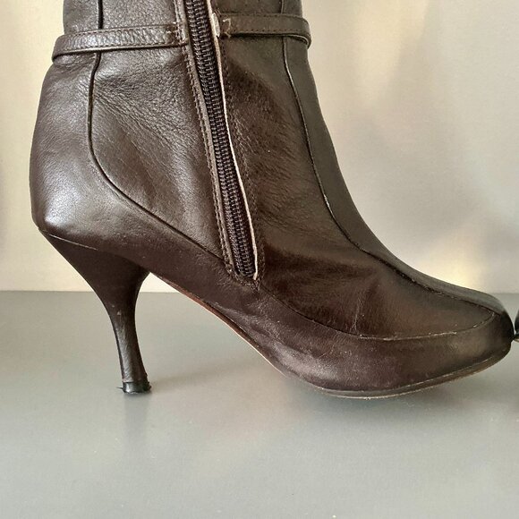 Rare! Shane and Shawn Boardroom Rockstars leather knee brown boot size 7 - Picture 4 of 16